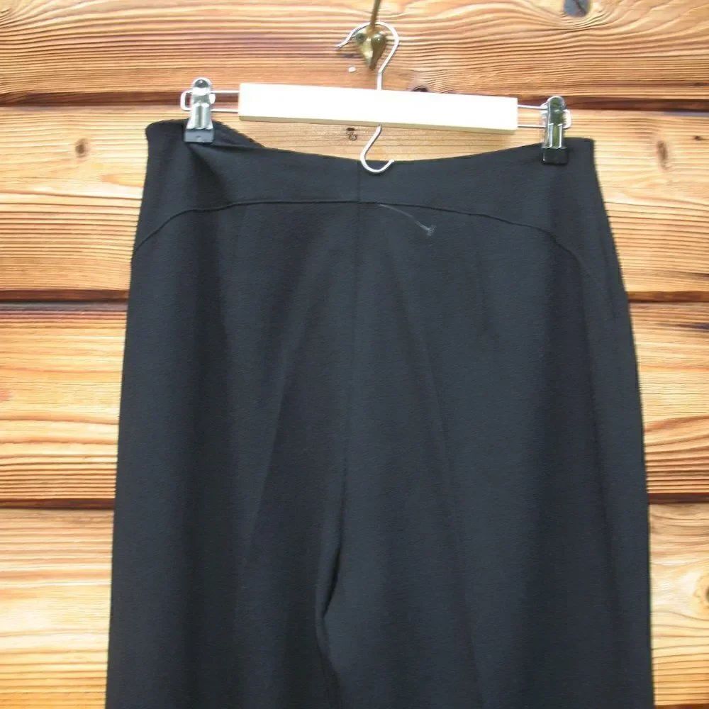 Escada High Rise Crepe Wool Flare Leg Pants - Picture 6 of 11